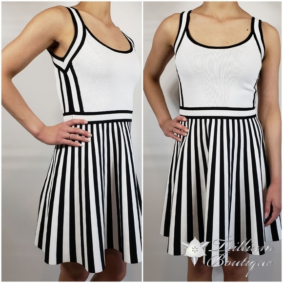 Guess Dresses & Skirts - Guess Women's Sweater Fit n' Flare Striped Dress S